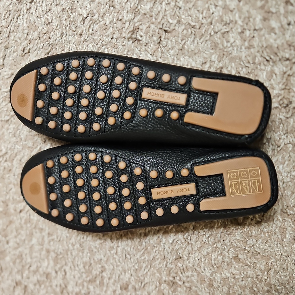 Black leather Tory Burch Lowell 2 Driver, size 5, $150 - Picture 4 of 5